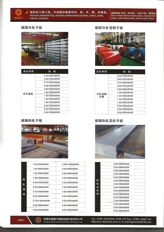 碳鋼熱(rè)軋平闆、花(huā)紋闆、冷(lěng)軋平闆、電(diàn)解闆